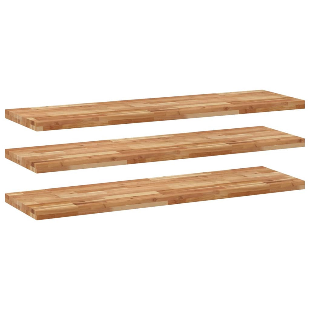 vidaXL Floating Shelves 3 pcs. 160x40x4 cm Solid Acacia Wood Oil-Treated