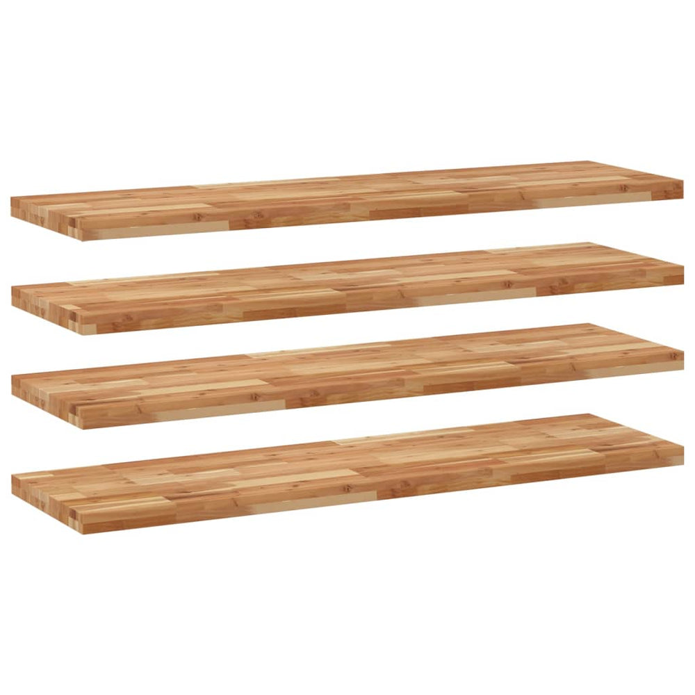vidaXL Floating Shelves 4 pcs 160x40x4 cm Solid Acacia Wood Oil-Treated