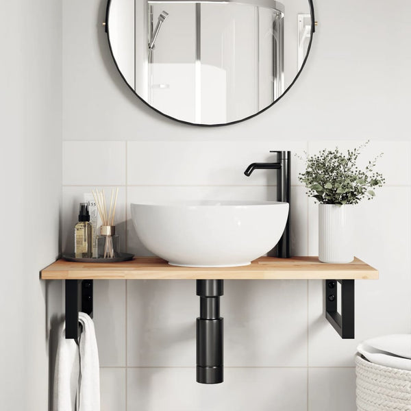 vidaXL Untreated Sink Top 100x40x2 cm Solid Acacia Wood