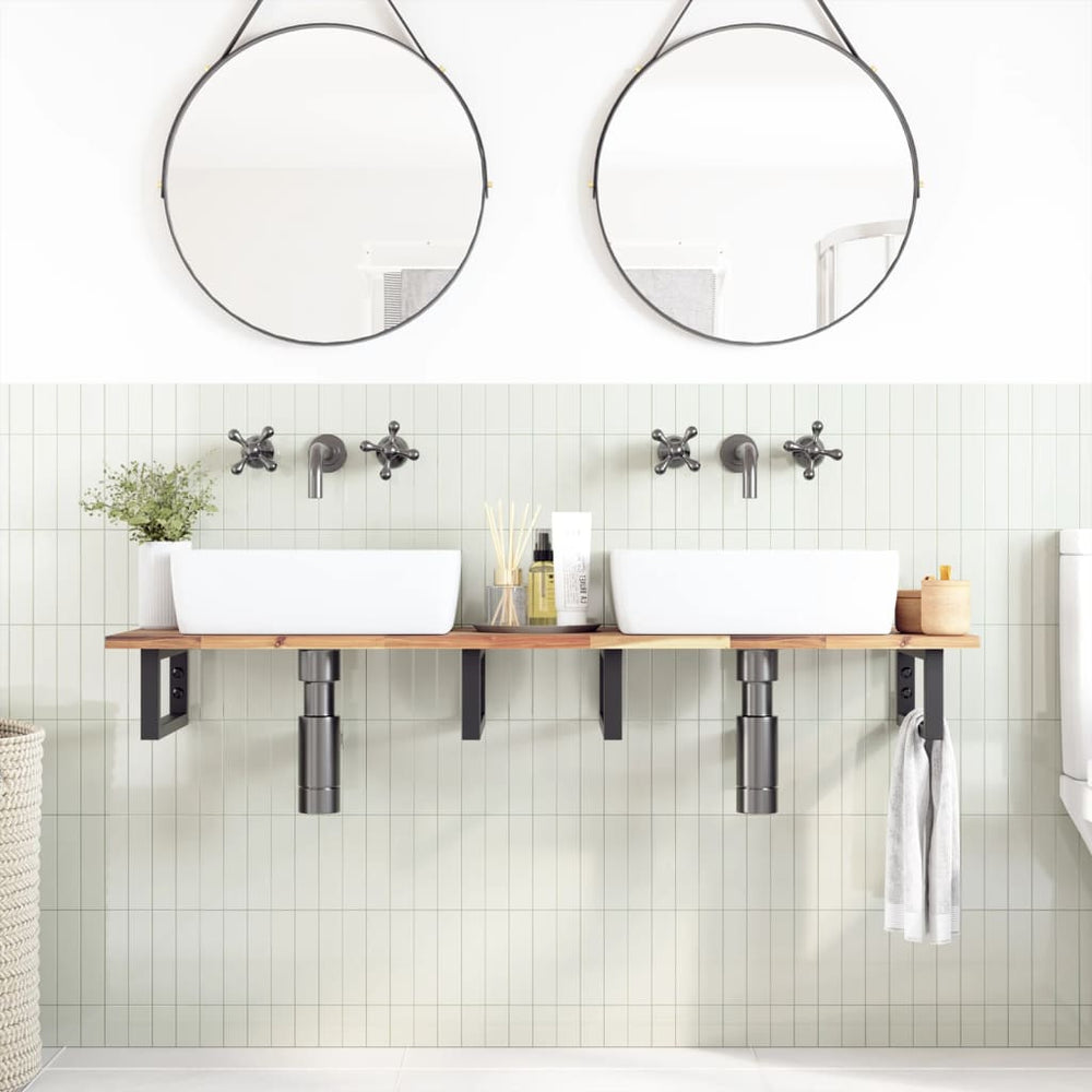 vidaXL Untreated Vanity Top 140x40x2 cm Solid Acacia Wood