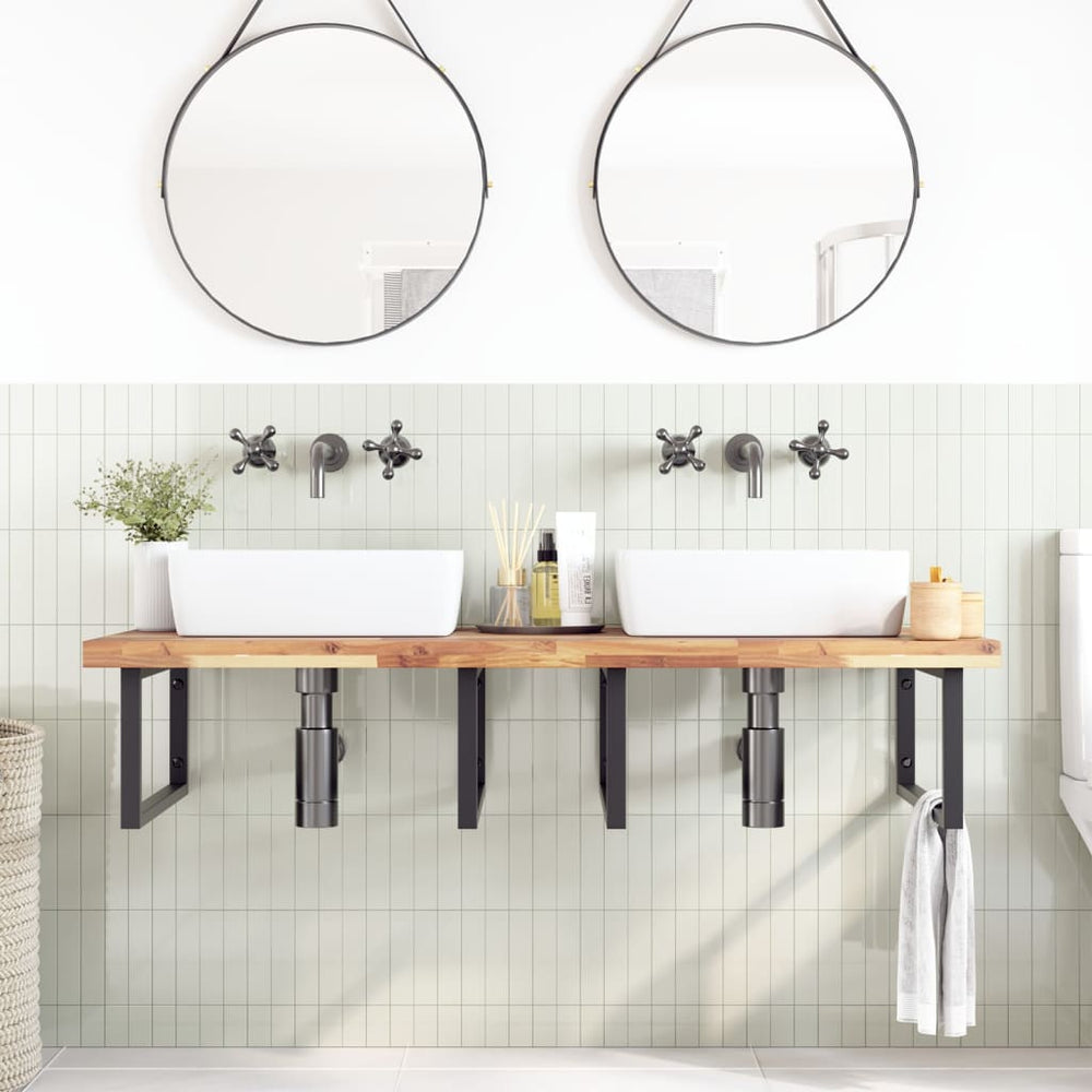 vidaXL Vanity Top Untreated 140x60x4 cm Solid Acacia Wood
