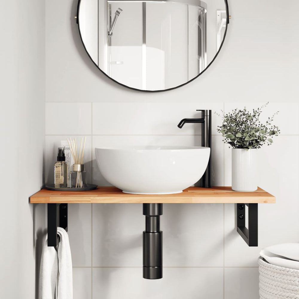 vidaXL Washbasin Countertop Oil Finish 60x40x2 cm Solid Acacia Wood