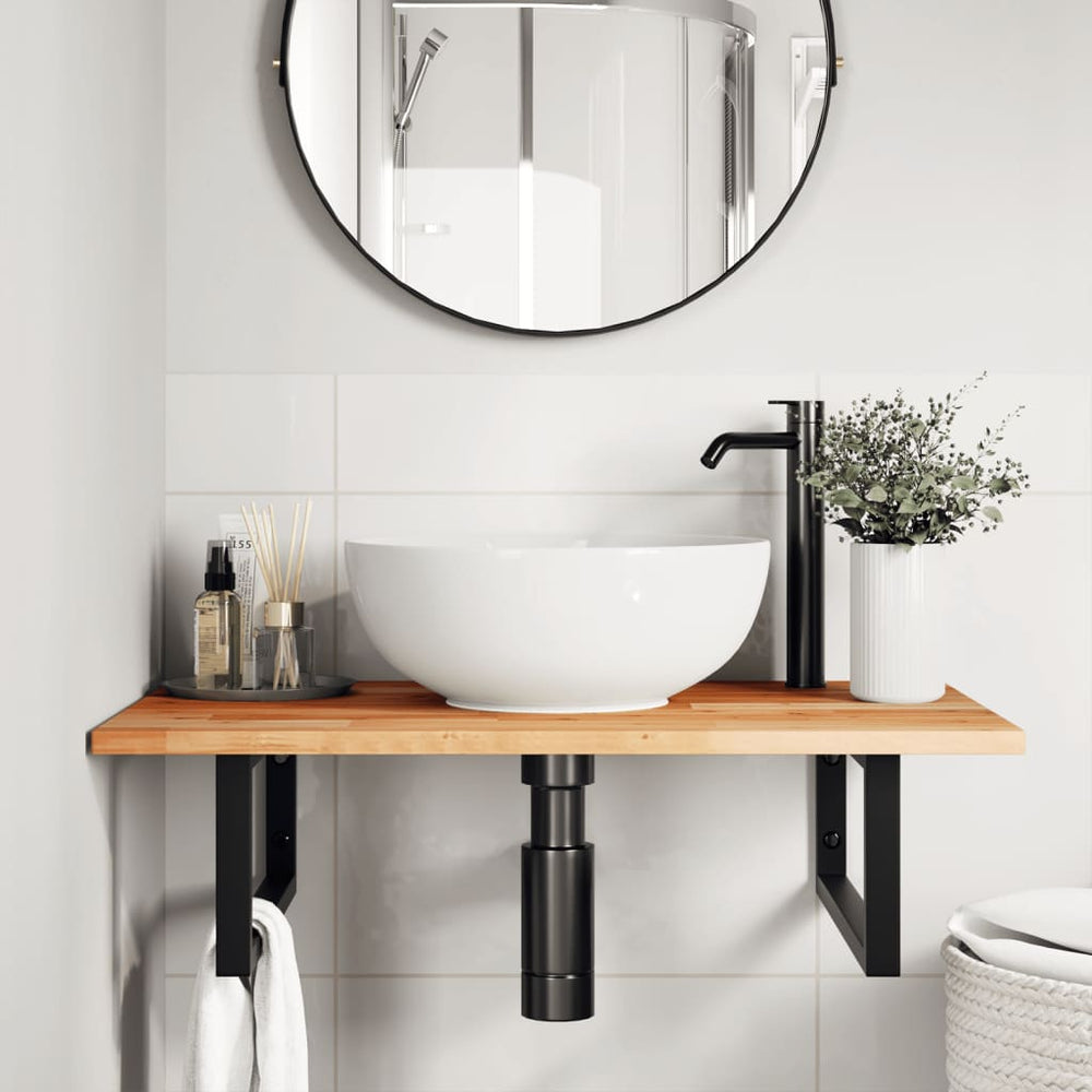 vidaXL Washbasin Top Oil Coated 100x50x2 cm Solid Acacia Wood