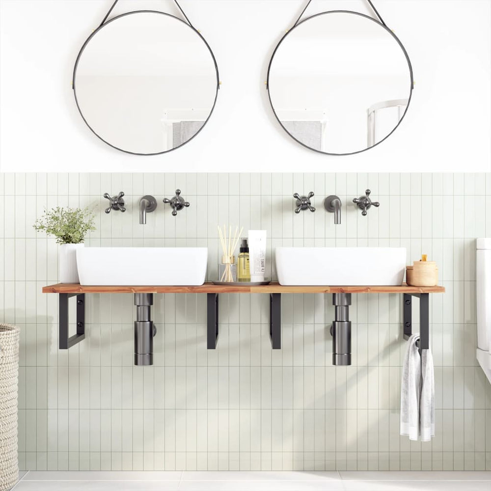 vidaXL Washbasin Top Oil Coated 120x50x2 cm Solid Acacia Wood