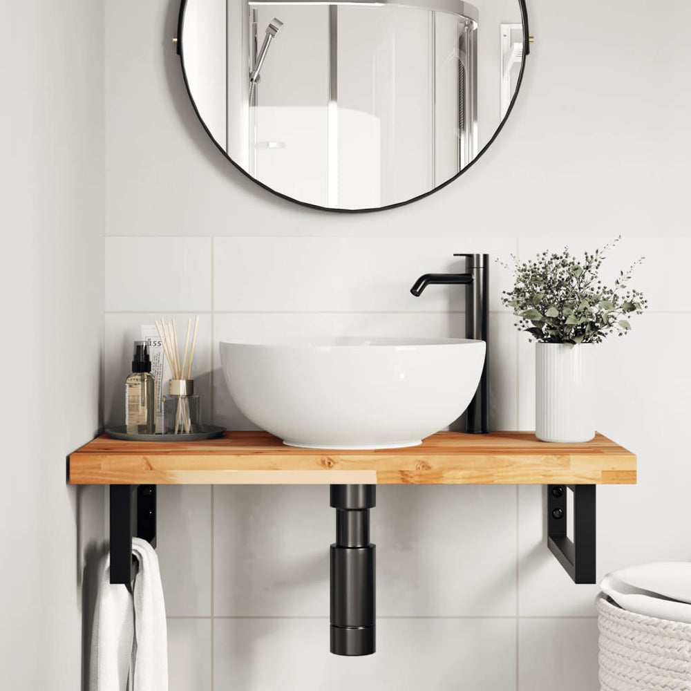 vidaXL Bathroom Countertop Oil-Coated 80x40x4 cm Solid Acacia Wood