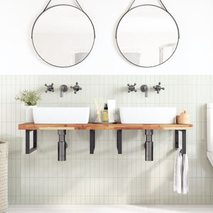 vidaXL Washbasin Top Oil Finish 140x50x4 cm Solid Acacia Wood