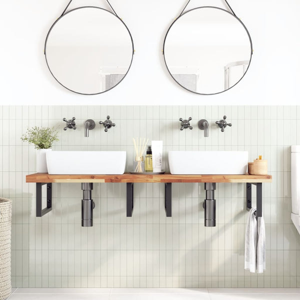 vidaXL Washbasin Top Oil Finish 140x50x4 cm Solid Acacia Wood