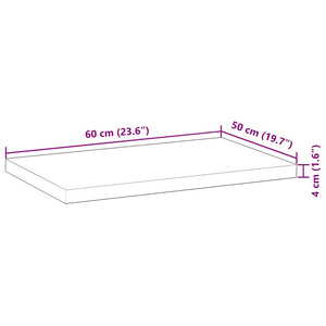 vidaXL Desk Tabletop Oil-Coated 60x50x4 cm Solid Acacia Wood