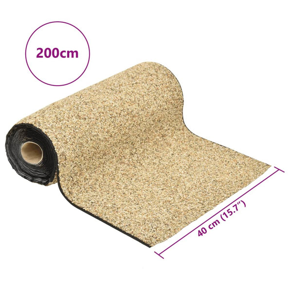 vidaXL Stone Foil Natural Sand 200x40 cm