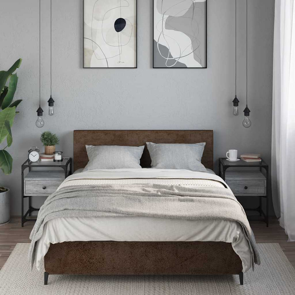 vidaXL Bedside Cabinets 2 pcs Grey Sonoma 40x40x55 cm Engineered Wood