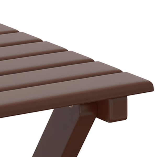 vidaXL Rocking Chair with Folding Table Brown Solid Poplar Wood