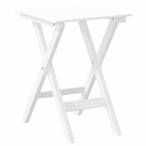 vidaXL Rocking Chair with Folding Table White Solid Poplar Wood