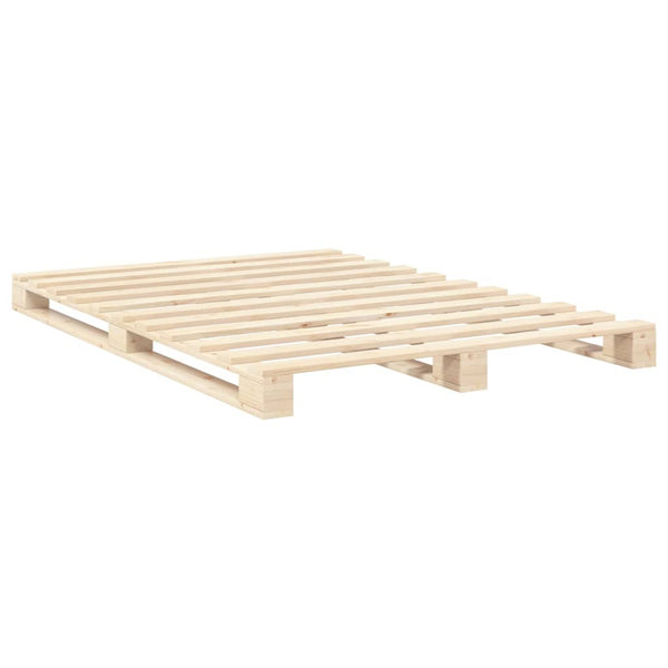 vidaXL Solid Pine Bed with Headboard 160x200 cm