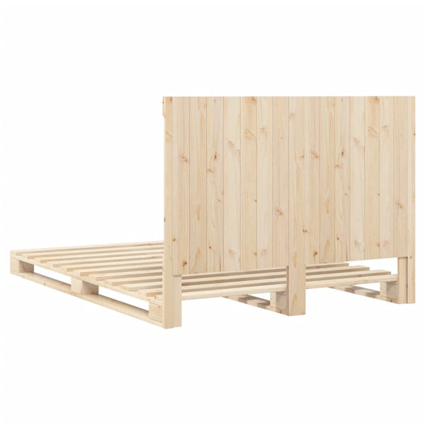 vidaXL Solid Pine Bed with Headboard 160x200 cm