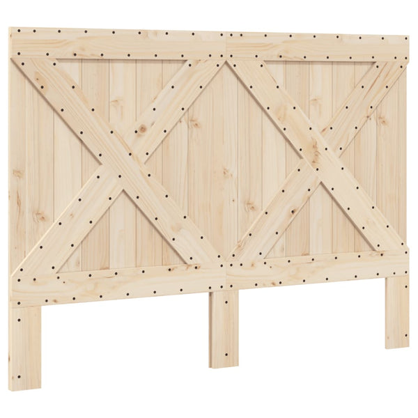 vidaXL Solid Wood Bed with Headboard Grey 160x200 cm Pine