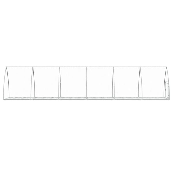 Hasenstall Silber Verzinkt 105x600x120 cm