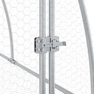 Hasenstall Silber Verzinkt 105x600x120 cm