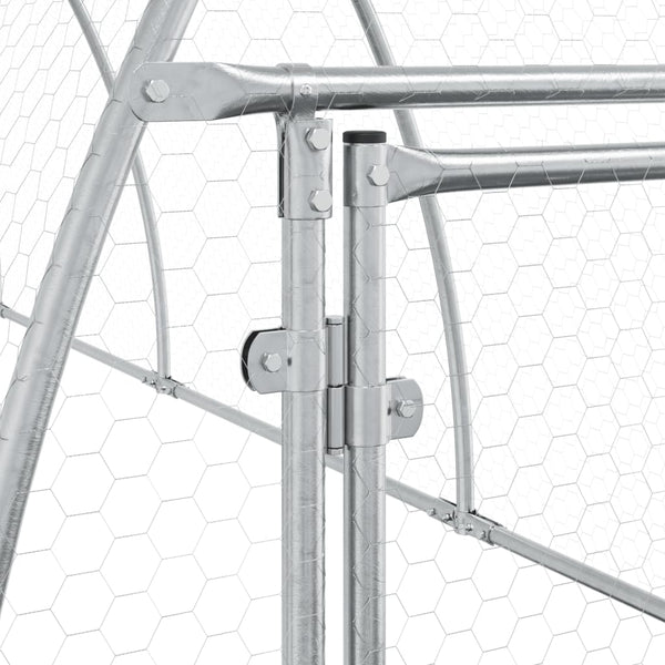 Hasenstall Silber Verzinkt 105x600x120 cm