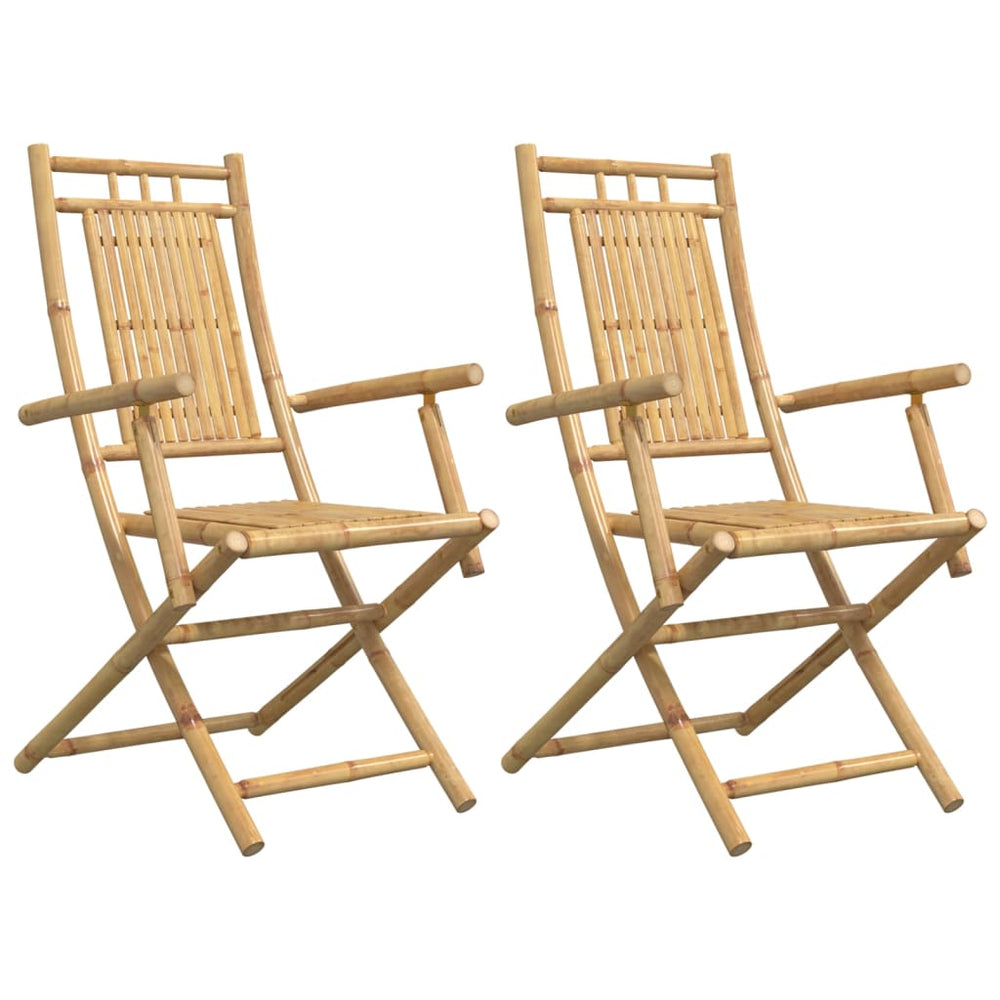 vidaXL Garden Chairs 2 pcs. Foldable 53x66x99 cm Bamboo