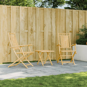 vidaXL Garden Chairs 2 pcs. Foldable 53x66x99 cm Bamboo