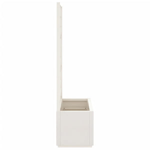 vidaXL Planter with Trellis White 80x36x140 cm PP