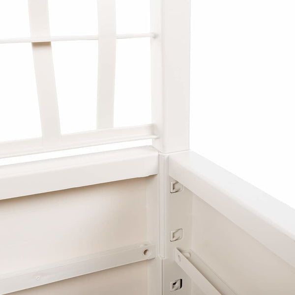 vidaXL Planter with Trellis White 80x36x140 cm PP