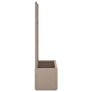 vidaXL Planter with Trellis Light Brown 80x36x140 cm PP