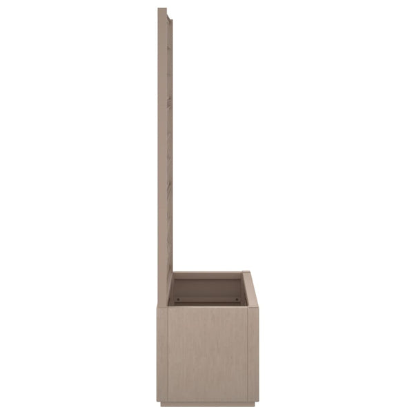 vidaXL Planter with Trellis Light Brown 80x36x140 cm PP