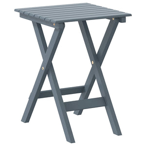 vidaXL Rocking Chairs 2 pcs. with Folding Table Grey Solid Poplar Wood