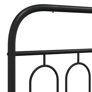 vidaXL Replacement Headboard Metal Black 137 cm