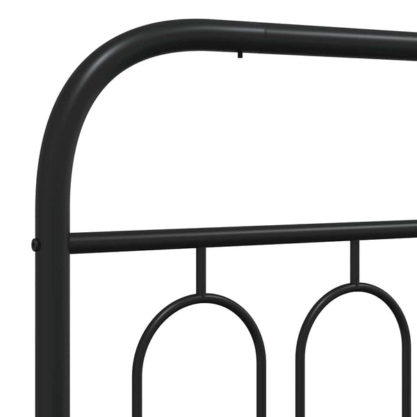 vidaXL Replacement Headboard Metal Black 137 cm