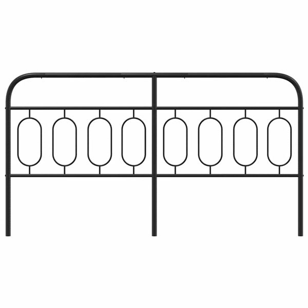 vidaXL Replacement Headboard Metal Black 183 cm