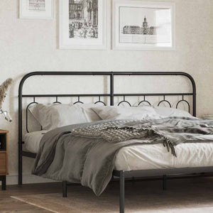 vidaXL Replacement Headboard Metal Black 183 cm