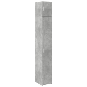 vidaXL Tall Cabinet Narrow Concrete Gray 30x42.5x225 cm Engineered Wood
