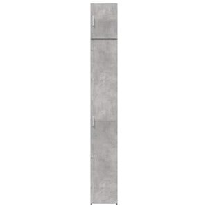 vidaXL Tall Cabinet Narrow Concrete Gray 30x42.5x225 cm Engineered Wood