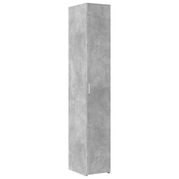 vidaXL Tall Cabinet Narrow Concrete Gray 30x42.5x225 cm Engineered Wood