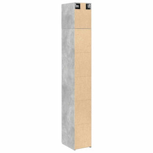 vidaXL Tall Cabinet Narrow Concrete Gray 30x42.5x225 cm Engineered Wood