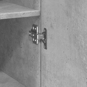 vidaXL Tall Cabinet Narrow Concrete Gray 30x42.5x225 cm Engineered Wood