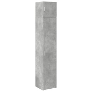 vidaXL Tall Cabinet Narrow Concrete Grey 40x42.5x225 cm Engineered Wood