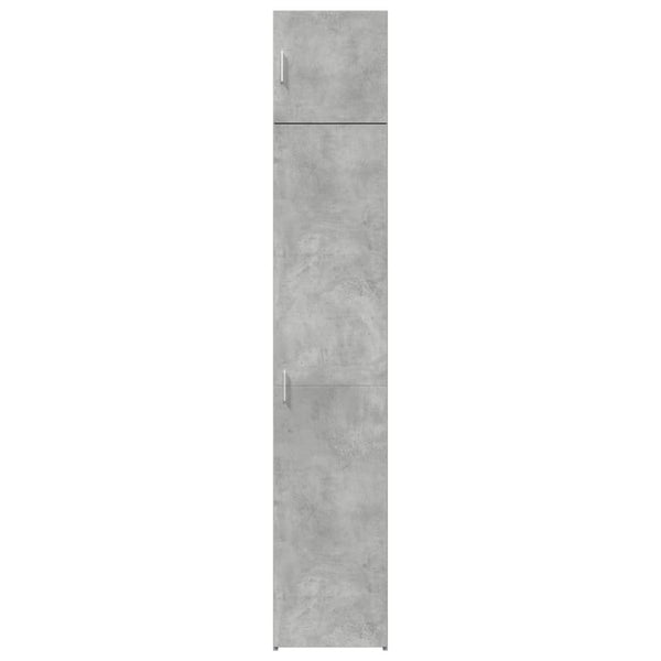 vidaXL Tall Cabinet Narrow Concrete Grey 40x42.5x225 cm Engineered Wood