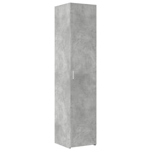 vidaXL Tall Cabinet Narrow Concrete Grey 40x42.5x225 cm Engineered Wood