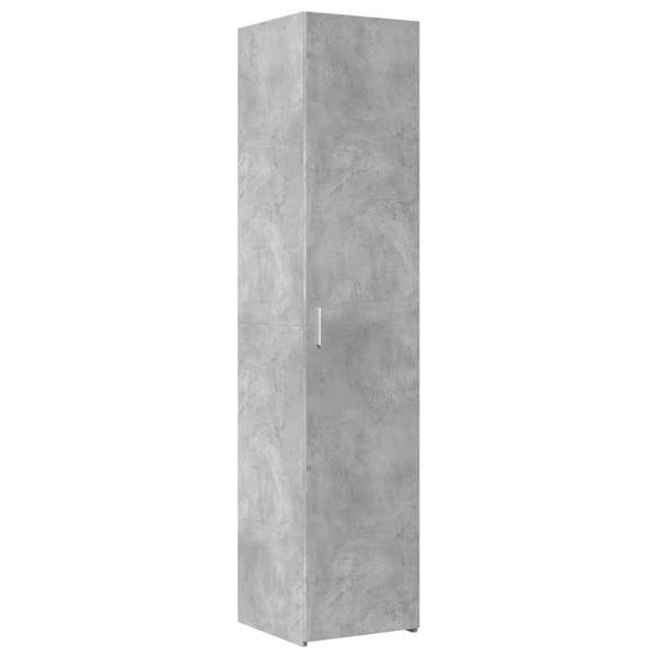 vidaXL Tall Cabinet Narrow Concrete Grey 40x42.5x225 cm Engineered Wood
