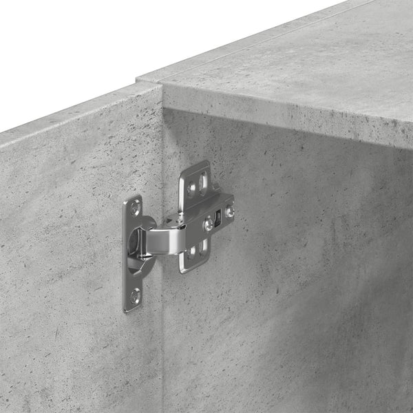 vidaXL Tall Cabinet Narrow Concrete Grey 40x42.5x225 cm Engineered Wood