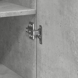 vidaXL Tall Cabinet Narrow Concrete Grey 40x42.5x225 cm Engineered Wood