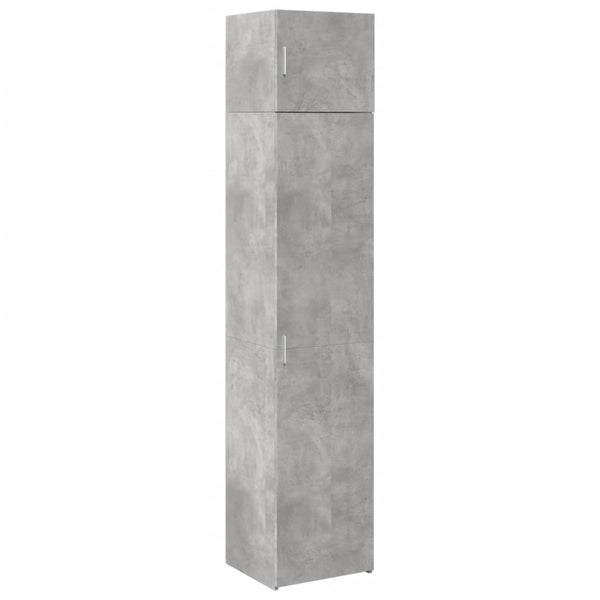 vidaXL Tall Cabinet Narrow Concrete Gray 45x42.5x225 cm Engineered Wood