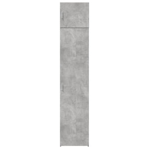 vidaXL Tall Cabinet Narrow Concrete Gray 45x42.5x225 cm Engineered Wood
