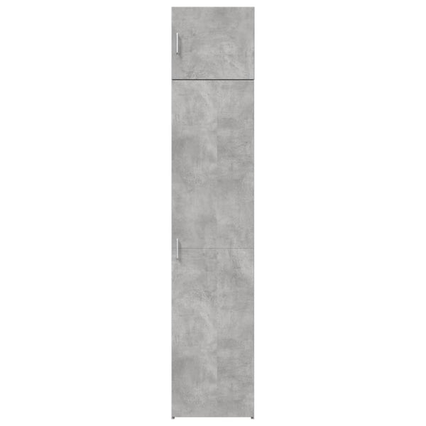 vidaXL Tall Cabinet Narrow Concrete Gray 45x42.5x225 cm Engineered Wood