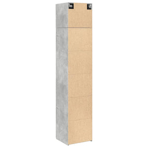 vidaXL Tall Cabinet Narrow Concrete Gray 45x42.5x225 cm Engineered Wood