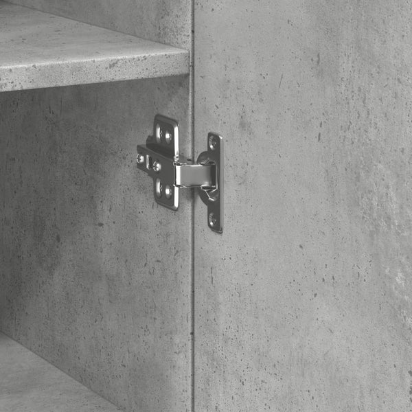 vidaXL Tall Cabinet Narrow Concrete Gray 45x42.5x225 cm Engineered Wood