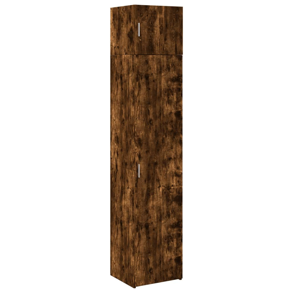 vidaXL Tall Cabinet Narrow Smoked Oak 45x42.5x225 cm Engineered Wood